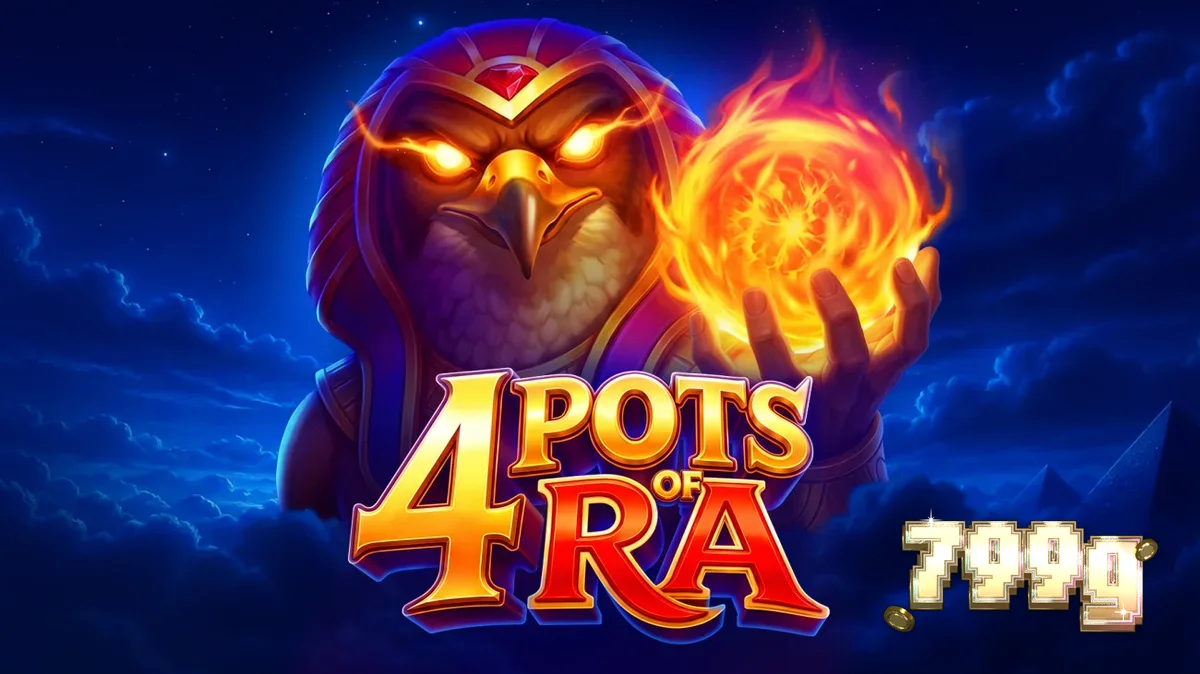 Interface do jogo 4 Pots of Ra com elementos egípcios